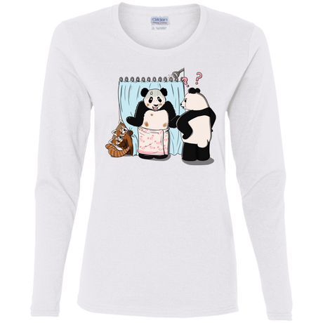 T-Shirts White / S Panda Infidelity Women's Long Sleeve T-Shirt