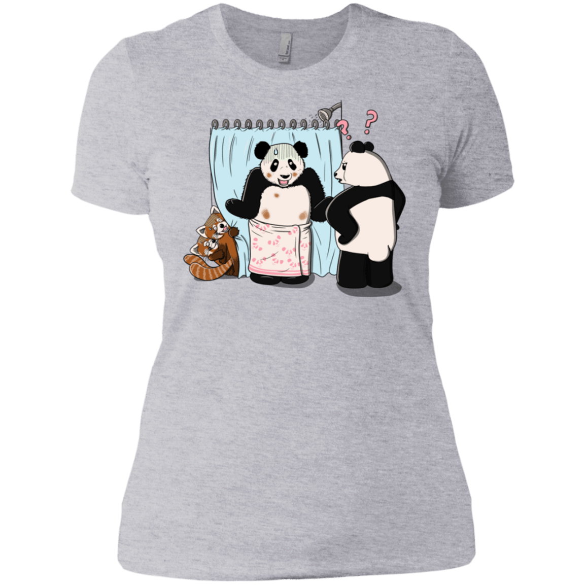 T-Shirts Heather Grey / X-Small Panda Infidelity Women's Premium T-Shirt