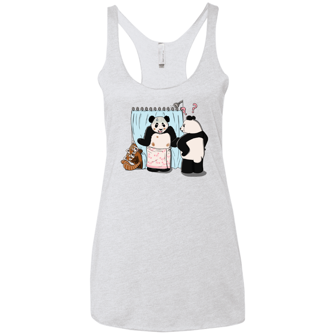 T-Shirts Heather White / X-Small Panda Infidelity Women's Triblend Racerback Tank