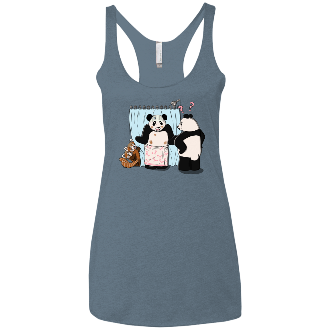 T-Shirts Indigo / X-Small Panda Infidelity Women's Triblend Racerback Tank