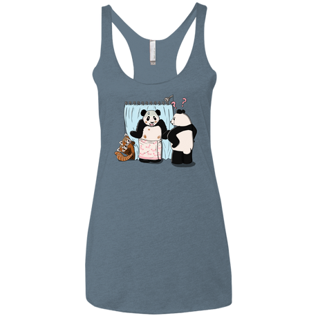 T-Shirts Indigo / X-Small Panda Infidelity Women's Triblend Racerback Tank