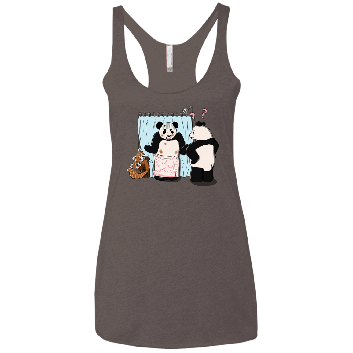 T-Shirts Macchiato / X-Small Panda Infidelity Women's Triblend Racerback Tank