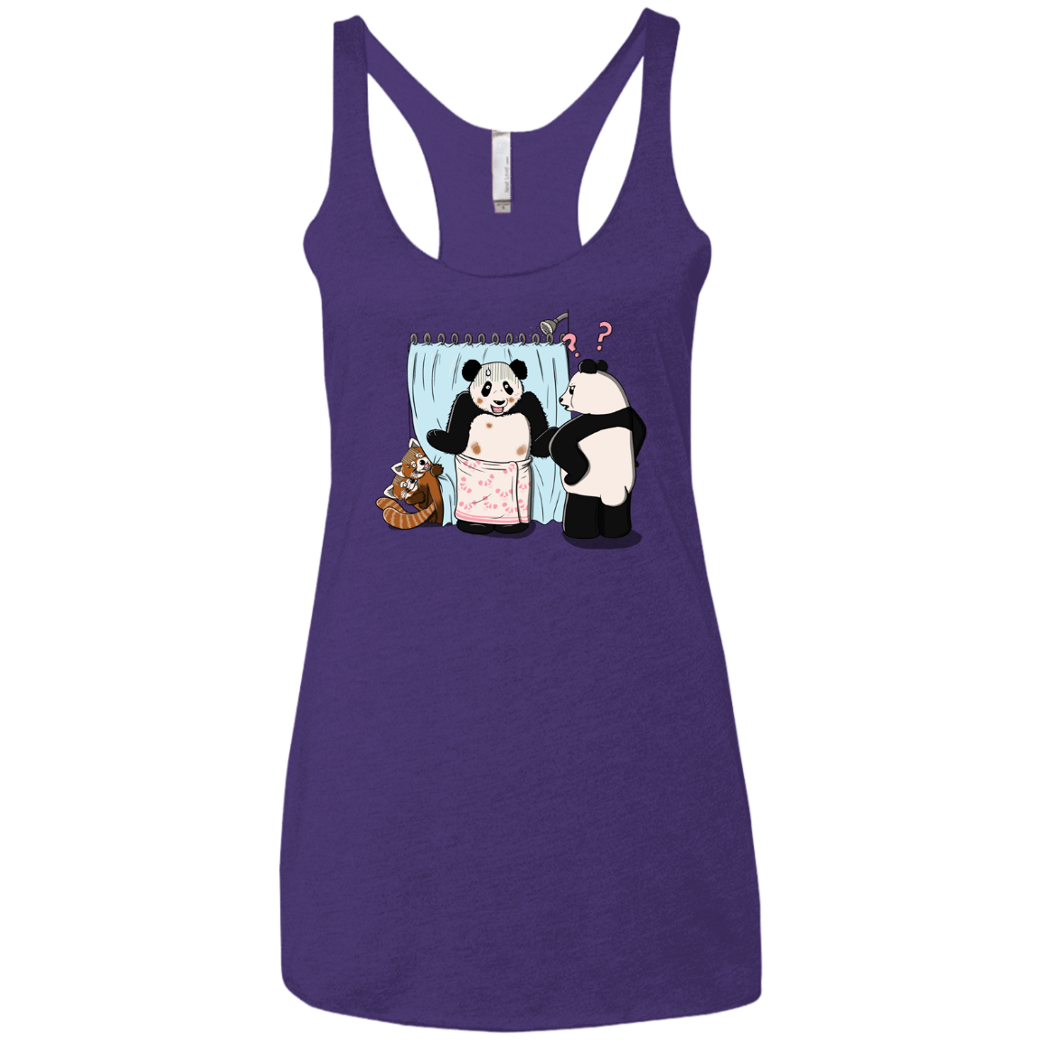 T-Shirts Purple Rush / X-Small Panda Infidelity Women's Triblend Racerback Tank