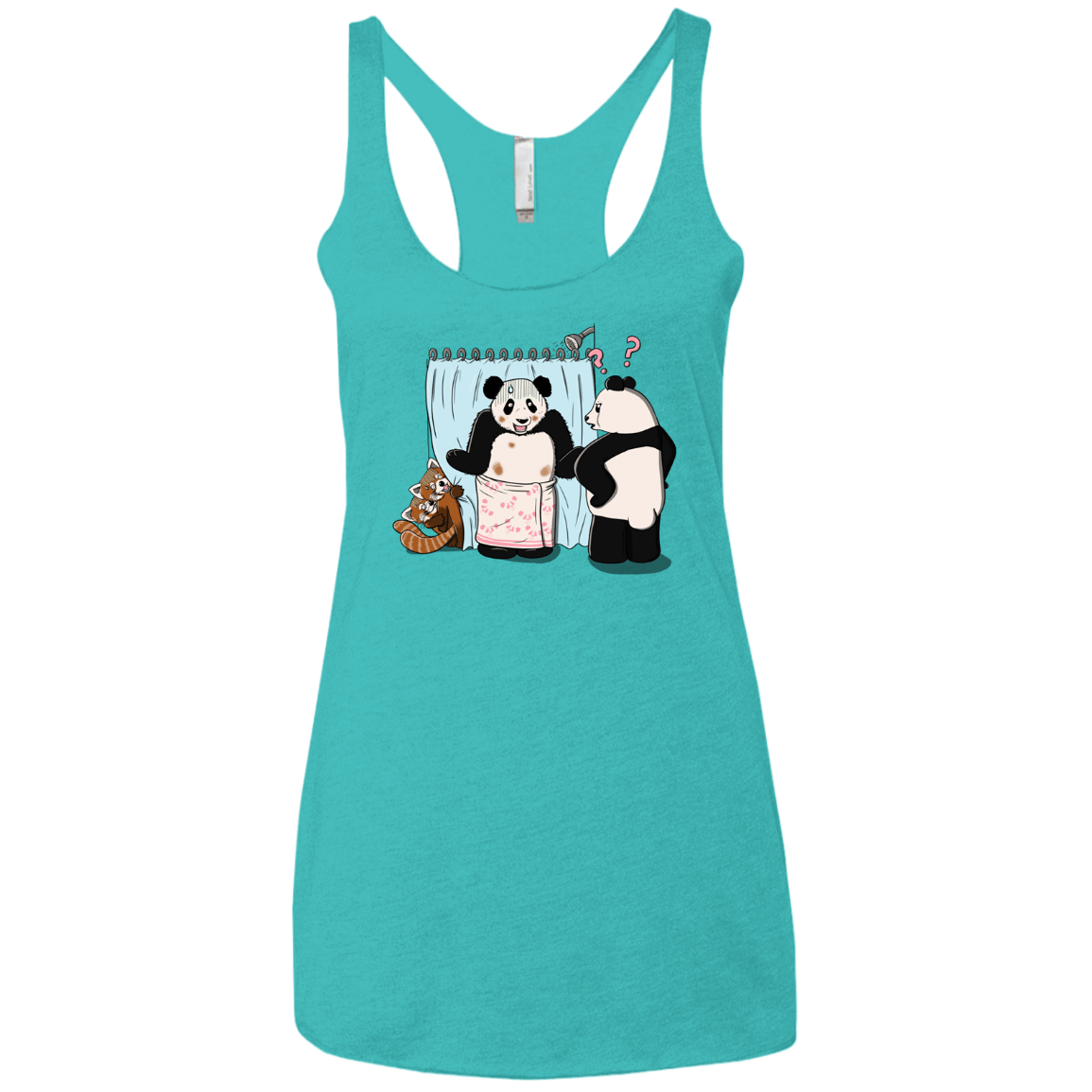 T-Shirts Tahiti Blue / X-Small Panda Infidelity Women's Triblend Racerback Tank