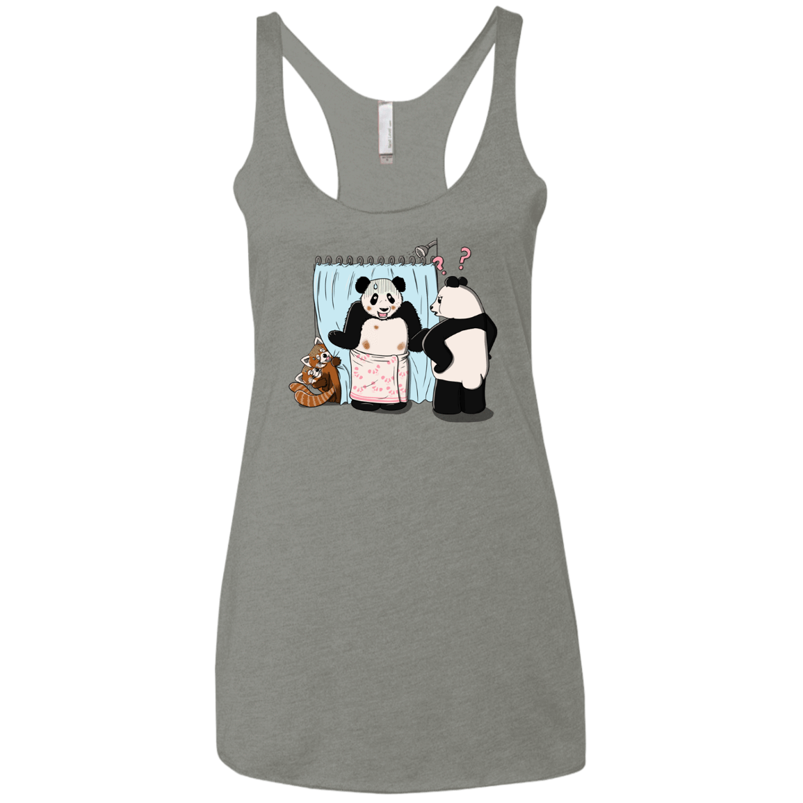 T-Shirts Venetian Grey / X-Small Panda Infidelity Women's Triblend Racerback Tank