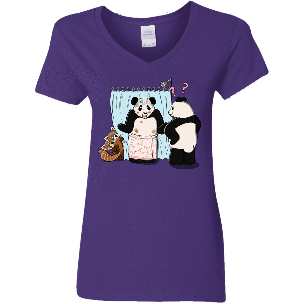 T-Shirts Purple / S Panda Infidelity Women's V-Neck T-Shirt