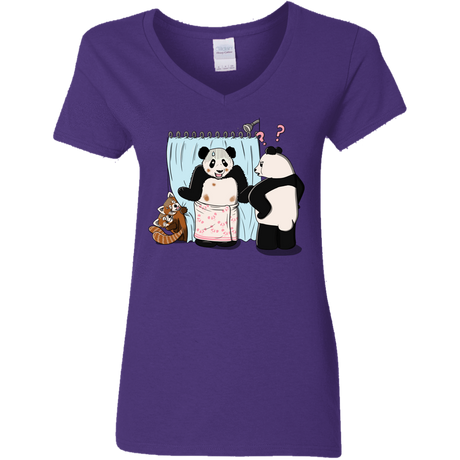 T-Shirts Purple / S Panda Infidelity Women's V-Neck T-Shirt