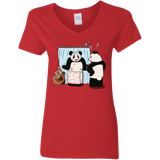 T-Shirts Red / S Panda Infidelity Women's V-Neck T-Shirt