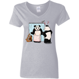 T-Shirts Sport Grey / S Panda Infidelity Women's V-Neck T-Shirt