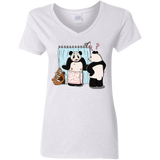 T-Shirts White / S Panda Infidelity Women's V-Neck T-Shirt