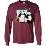 T-Shirts Maroon / YS Panda Infidelity Youth Long Sleeve T-Shirt