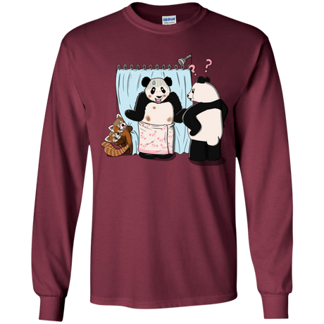 T-Shirts Maroon / YS Panda Infidelity Youth Long Sleeve T-Shirt