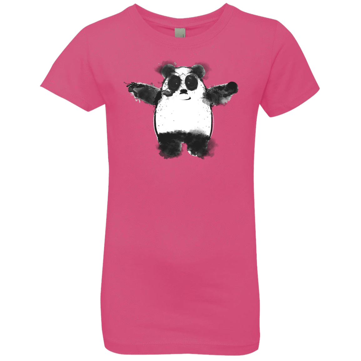 T-Shirts Hot Pink / YXS Panda Ink Girls Premium T-Shirt