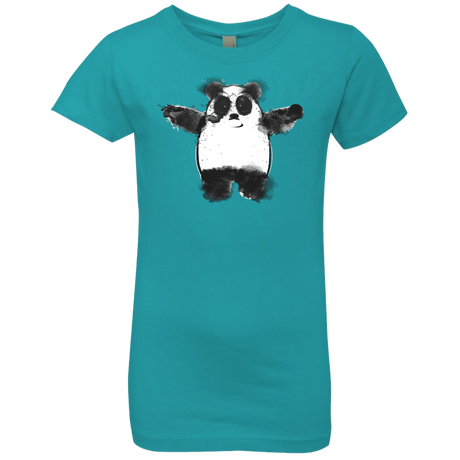 T-Shirts Tahiti Blue / YXS Panda Ink Girls Premium T-Shirt