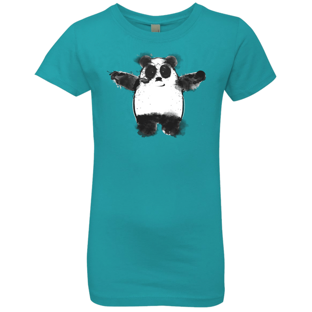 T-Shirts Tahiti Blue / YXS Panda Ink Girls Premium T-Shirt
