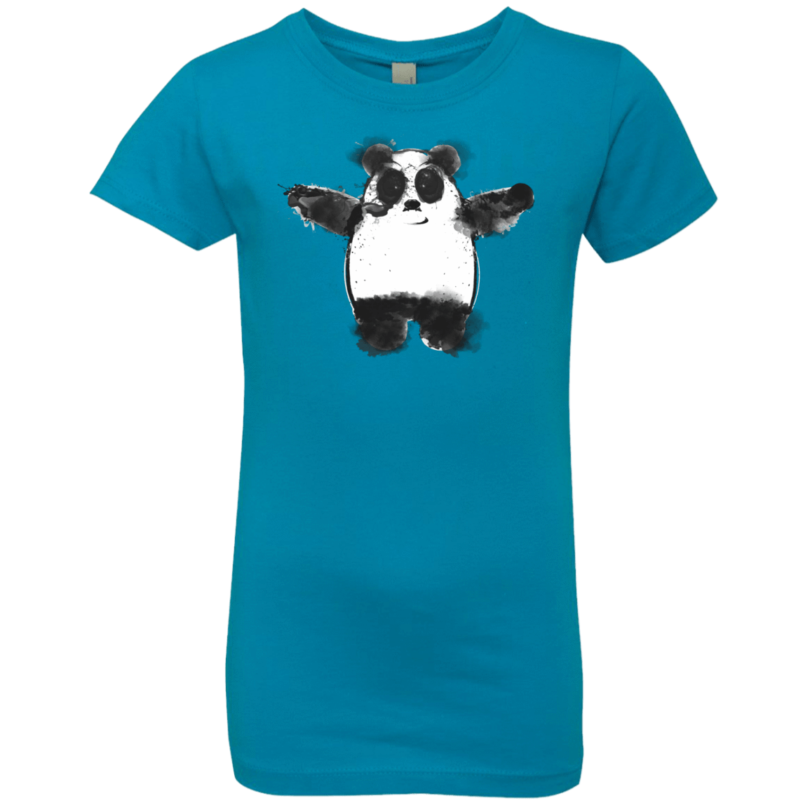 T-Shirts Turquoise / YXS Panda Ink Girls Premium T-Shirt