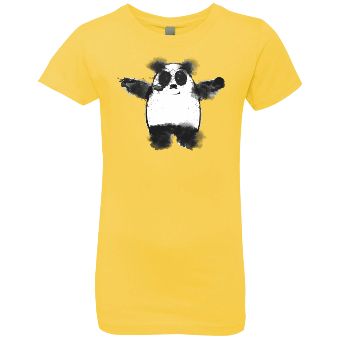 T-Shirts Vibrant Yellow / YXS Panda Ink Girls Premium T-Shirt