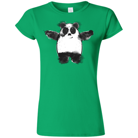 T-Shirts Irish Green / S Panda Ink Junior Slimmer-Fit T-Shirt