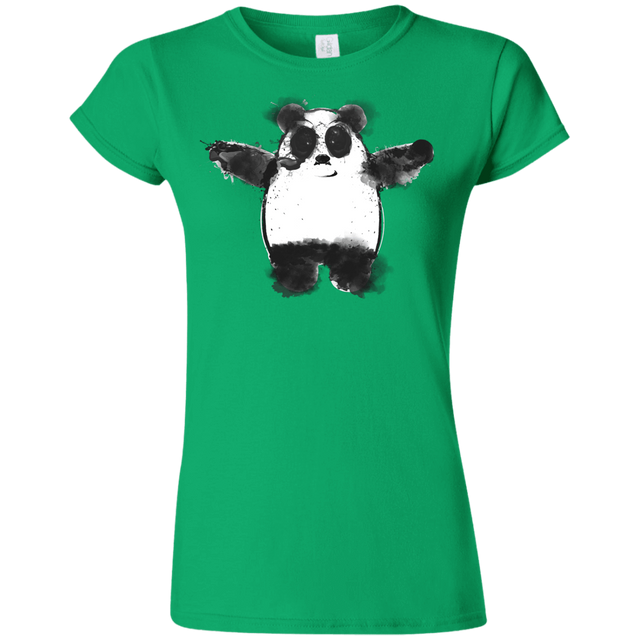 T-Shirts Irish Green / S Panda Ink Junior Slimmer-Fit T-Shirt