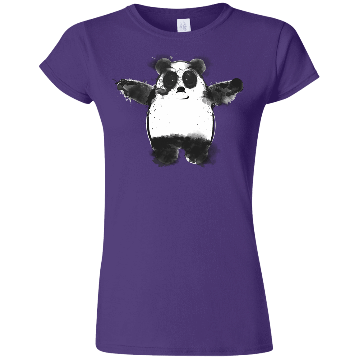 T-Shirts Purple / S Panda Ink Junior Slimmer-Fit T-Shirt