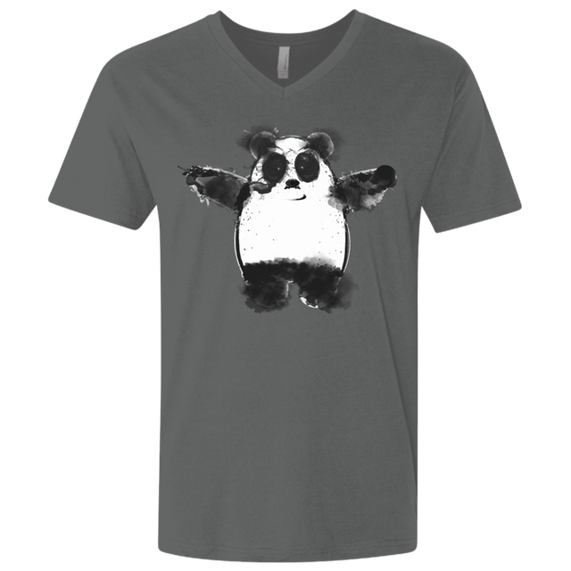 T-Shirts Heavy Metal / X-Small Panda Ink Men's Premium V-Neck