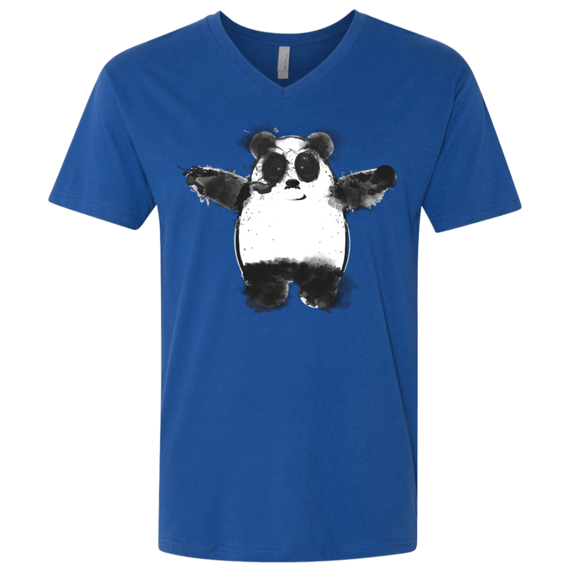 T-Shirts Royal / X-Small Panda Ink Men's Premium V-Neck