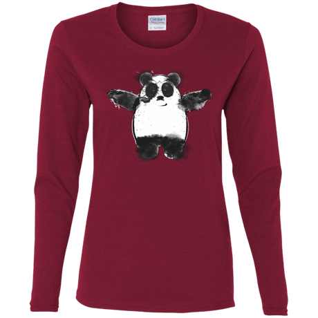 T-Shirts Cardinal / S Panda Ink Women's Long Sleeve T-Shirt