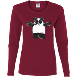 T-Shirts Cardinal / S Panda Ink Women's Long Sleeve T-Shirt