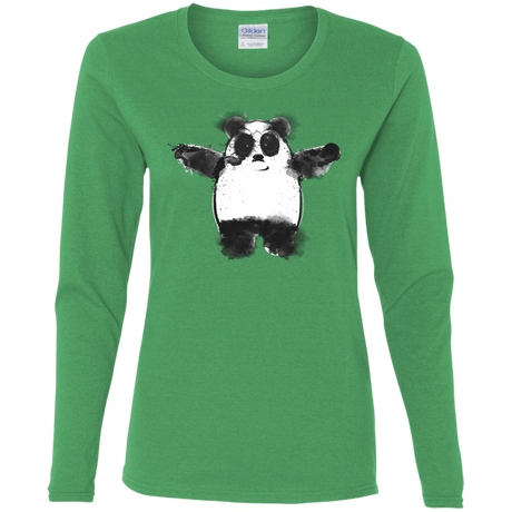 T-Shirts Irish Green / S Panda Ink Women's Long Sleeve T-Shirt