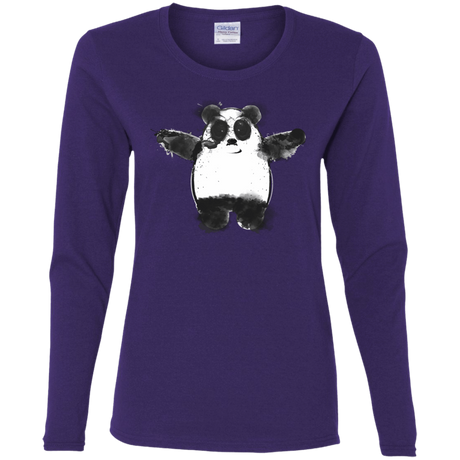 T-Shirts Purple / S Panda Ink Women's Long Sleeve T-Shirt