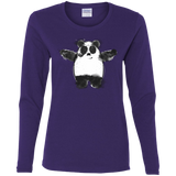 T-Shirts Purple / S Panda Ink Women's Long Sleeve T-Shirt