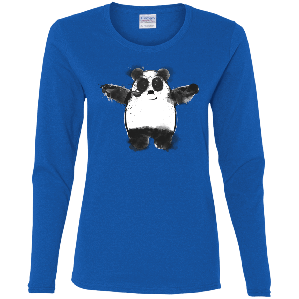 T-Shirts Royal / S Panda Ink Women's Long Sleeve T-Shirt