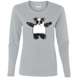 T-Shirts Sport Grey / S Panda Ink Women's Long Sleeve T-Shirt
