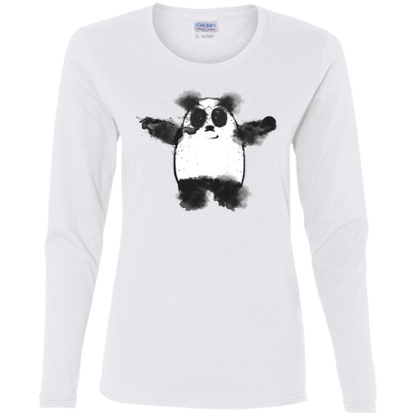 T-Shirts White / S Panda Ink Women's Long Sleeve T-Shirt