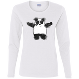 T-Shirts White / S Panda Ink Women's Long Sleeve T-Shirt
