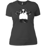 T-Shirts Heavy Metal / X-Small Panda Ink Women's Premium T-Shirt