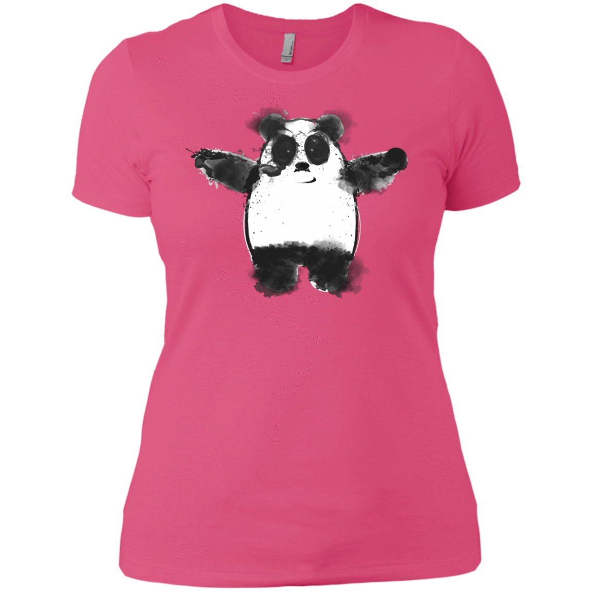 T-Shirts Hot Pink / X-Small Panda Ink Women's Premium T-Shirt