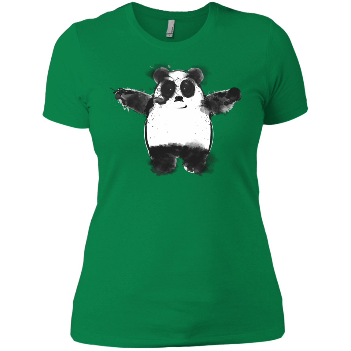 T-Shirts Kelly Green / X-Small Panda Ink Women's Premium T-Shirt