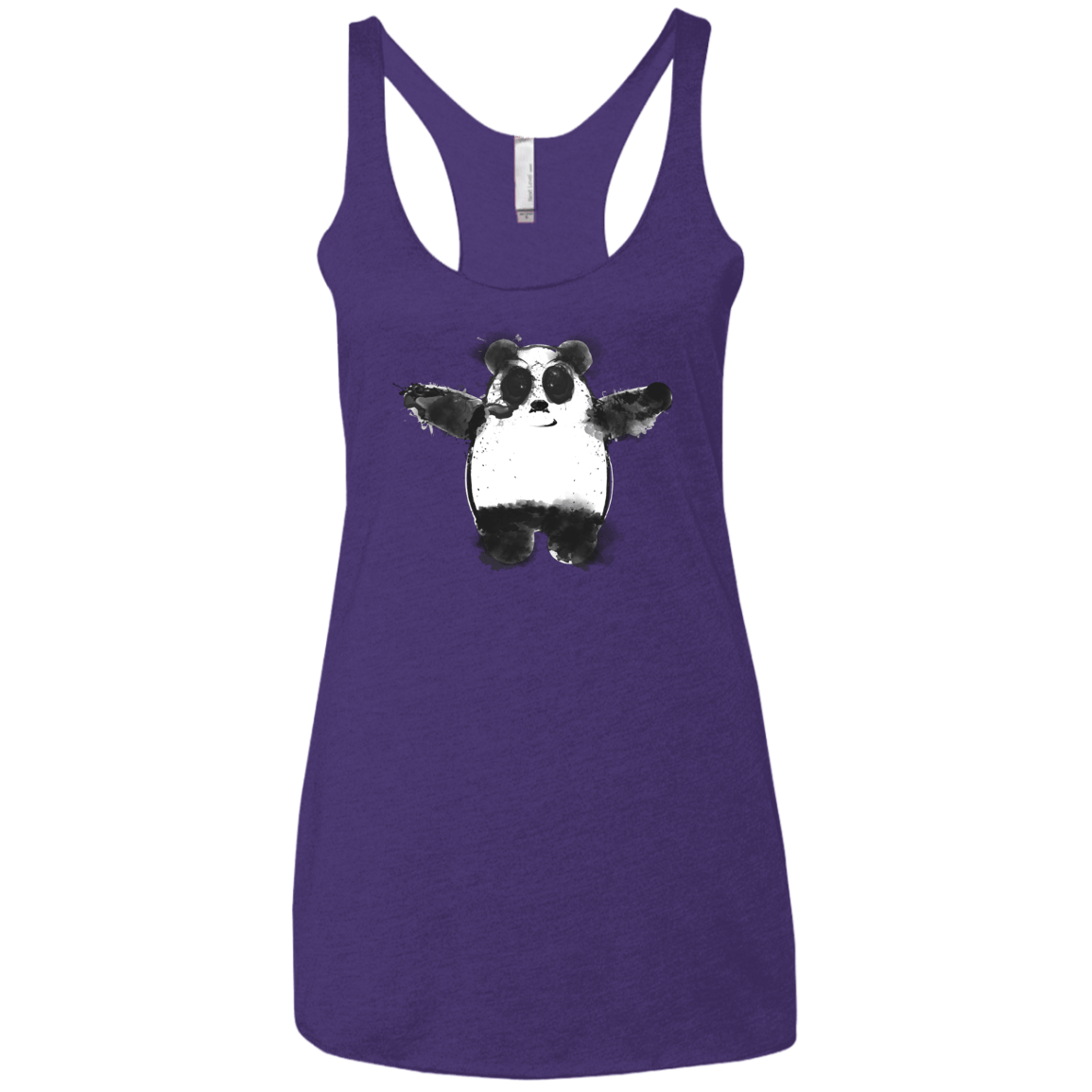 Panda Ink Women's Triblend Racerback Tank