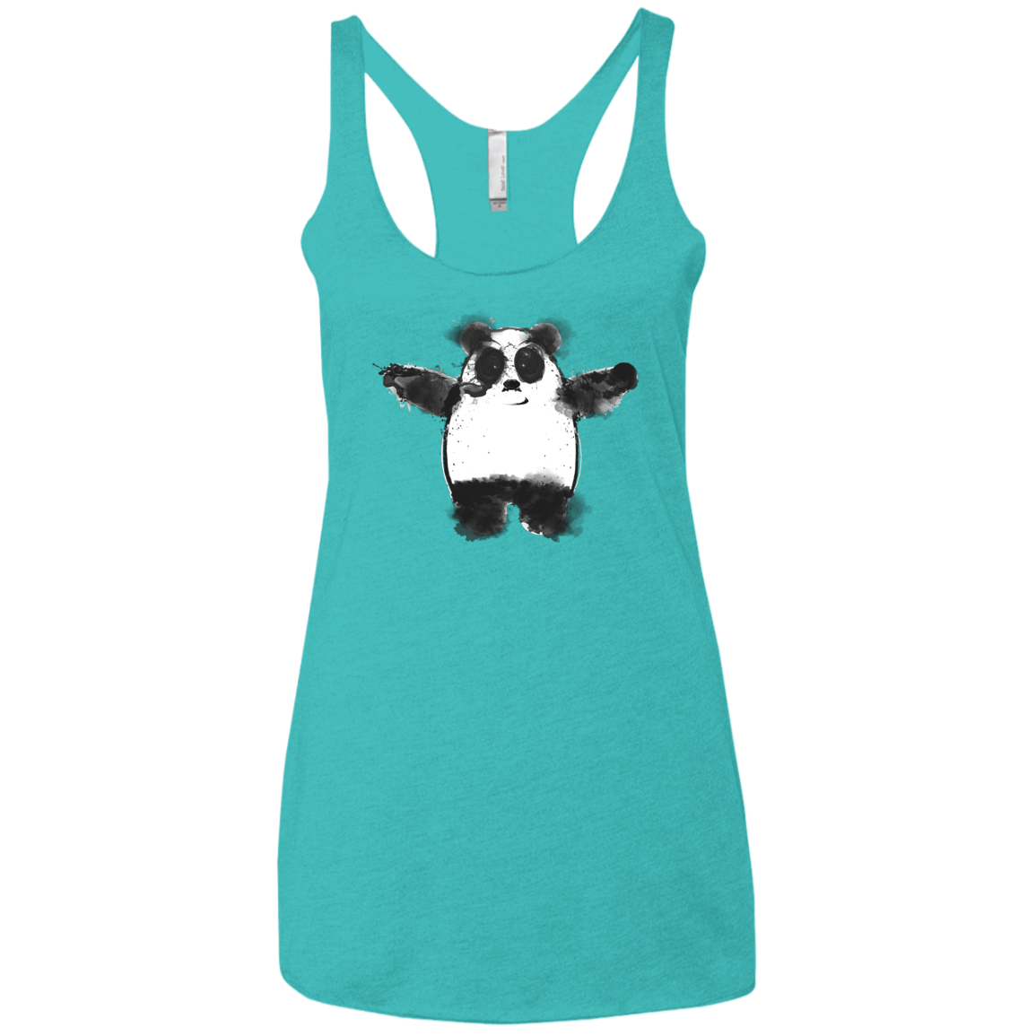 Panda Ink Women's Triblend Racerback Tank