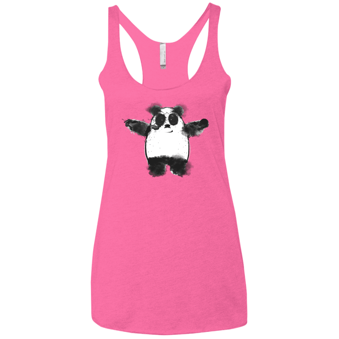 Panda Ink Women's Triblend Racerback Tank