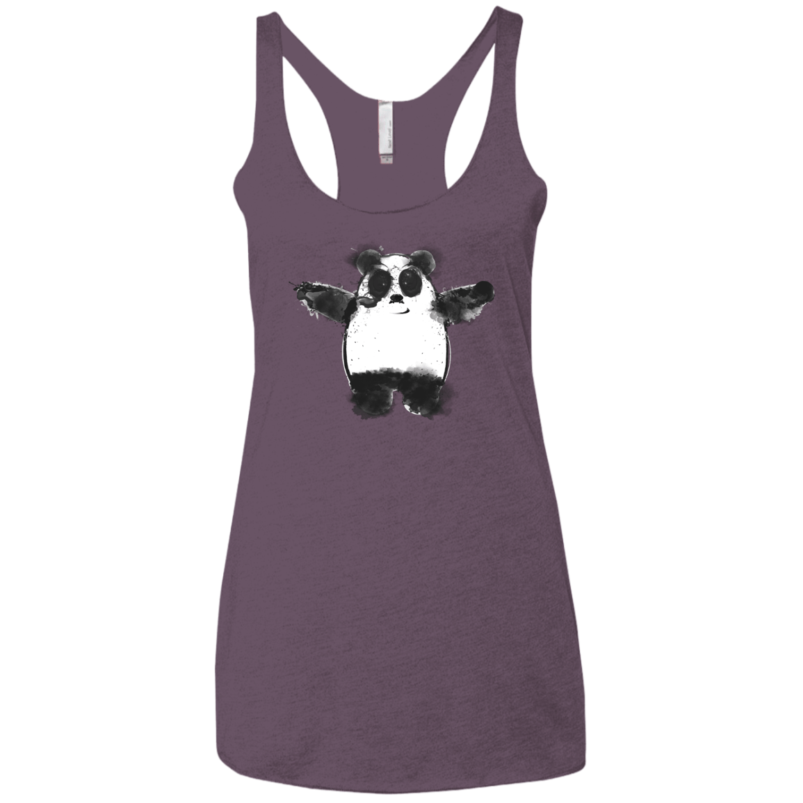 Panda Ink Women's Triblend Racerback Tank