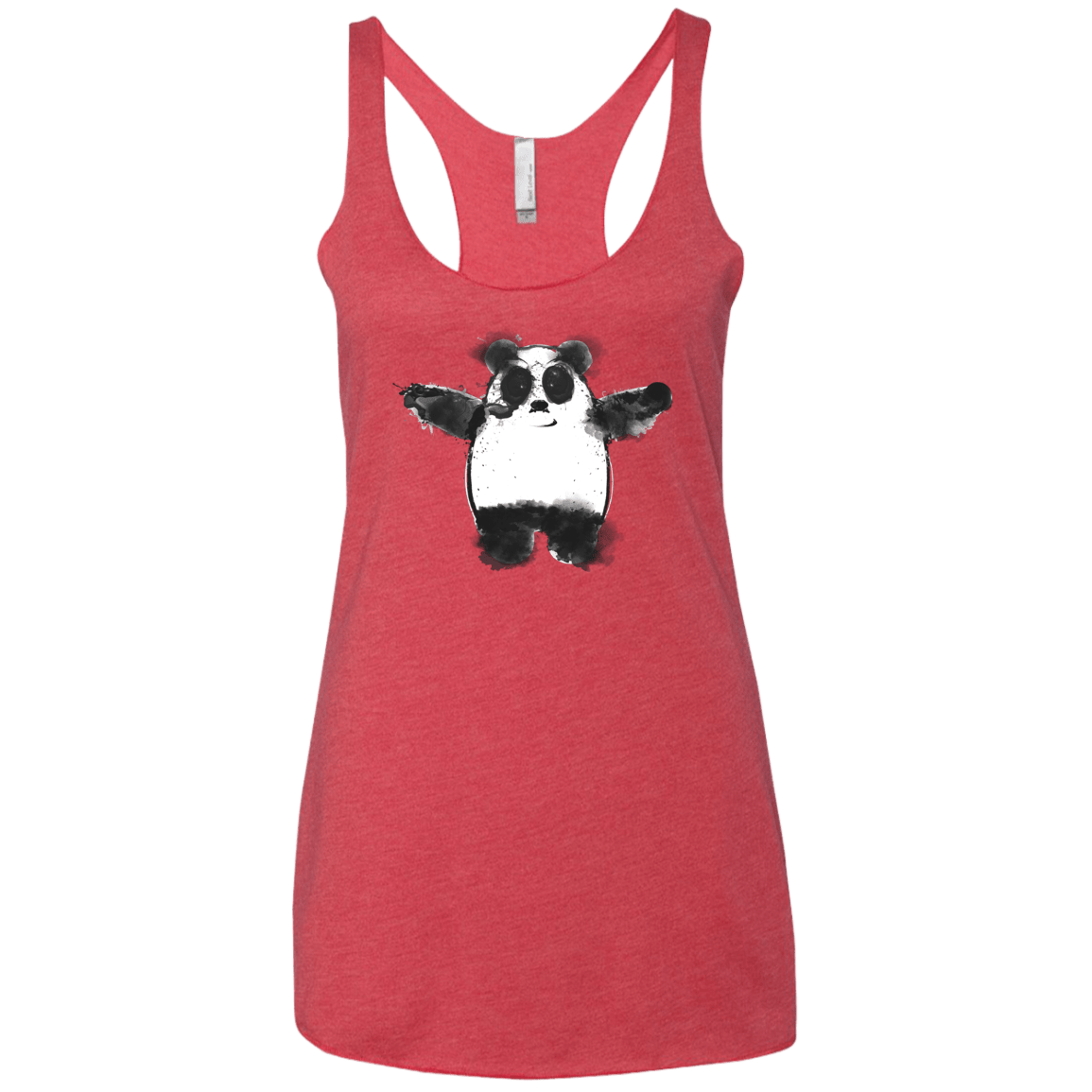 Panda Ink Women's Triblend Racerback Tank