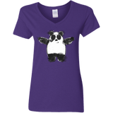 T-Shirts Purple / S Panda Ink Women's V-Neck T-Shirt