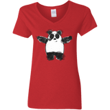 T-Shirts Red / S Panda Ink Women's V-Neck T-Shirt