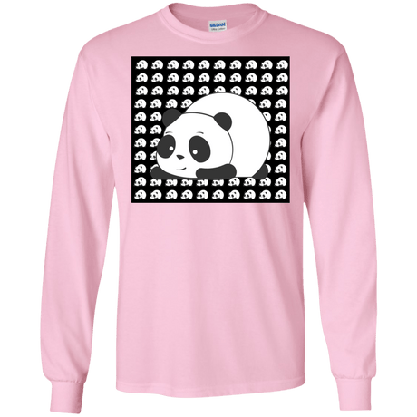 T-Shirts Light Pink / S Panda Men's Long Sleeve T-Shirt