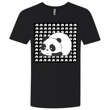T-Shirts Black / X-Small Panda Men's Premium V-Neck