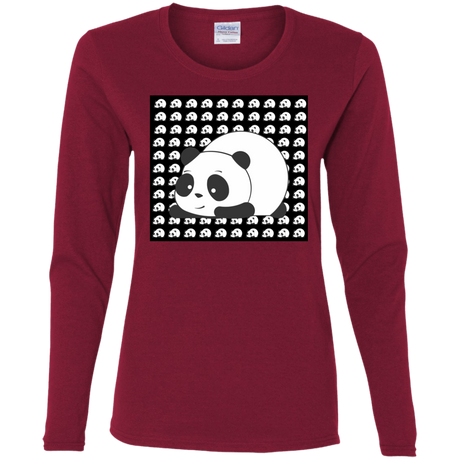 T-Shirts Cardinal / S Panda Women's Long Sleeve T-Shirt