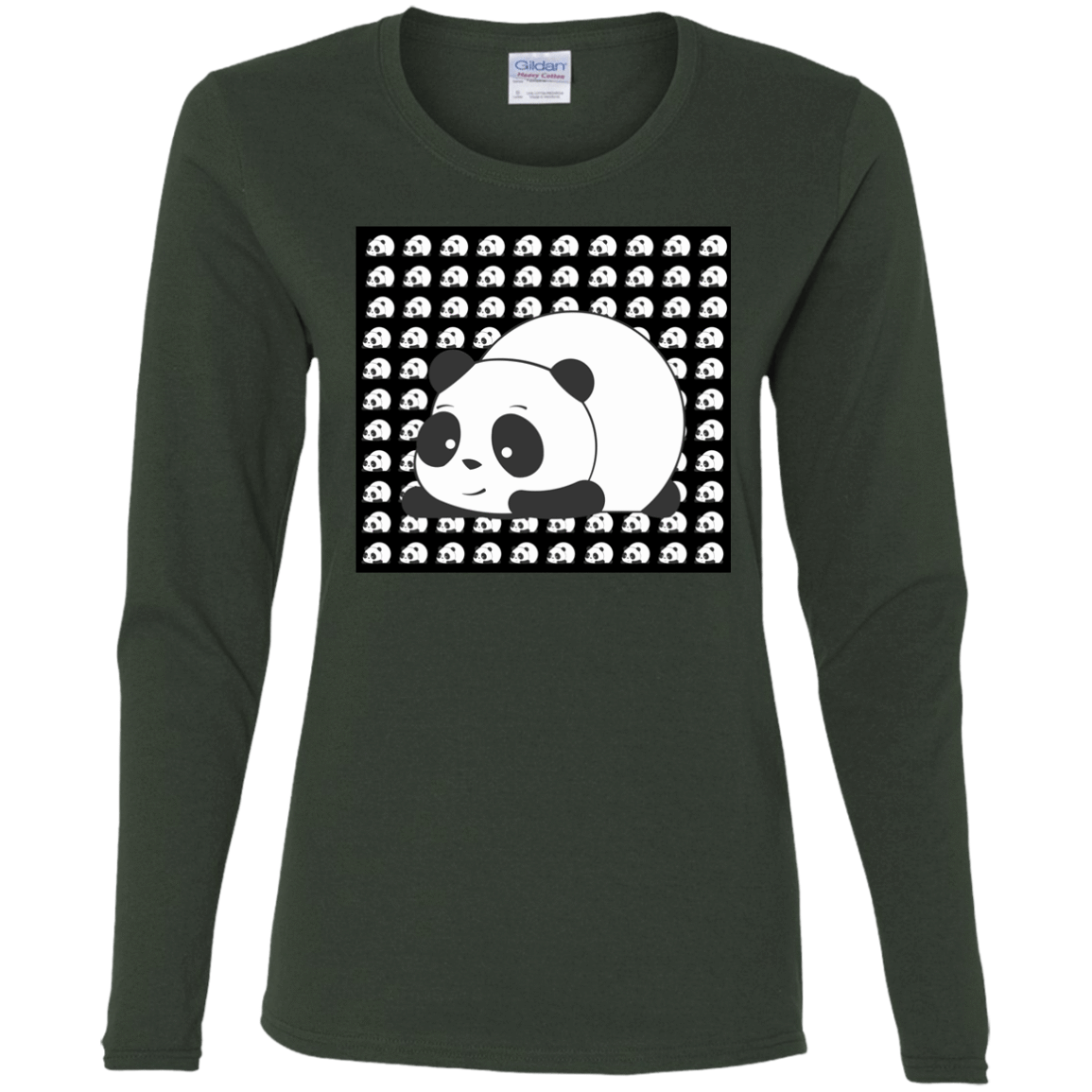 T-Shirts Forest / S Panda Women's Long Sleeve T-Shirt