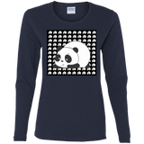 T-Shirts Navy / S Panda Women's Long Sleeve T-Shirt